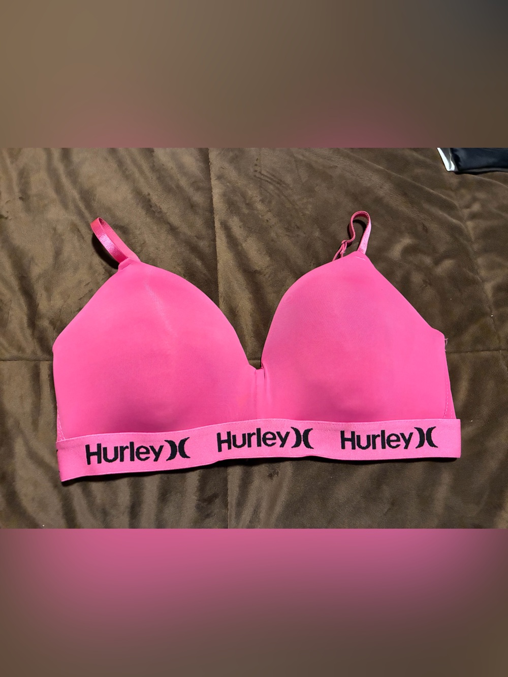 Hurley Pink Padded Bralette, size 36 C
